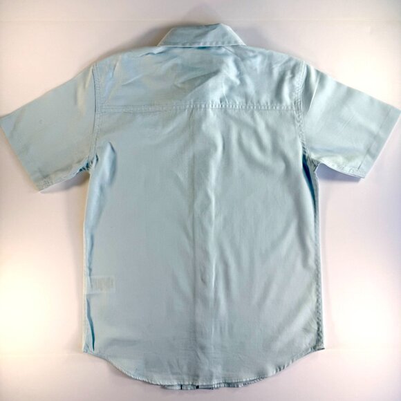 Calvin Klein Jeans Light Blue Boys Button Up Short Sleeve Shirt Medium 10/12 - Picture 4 of 7